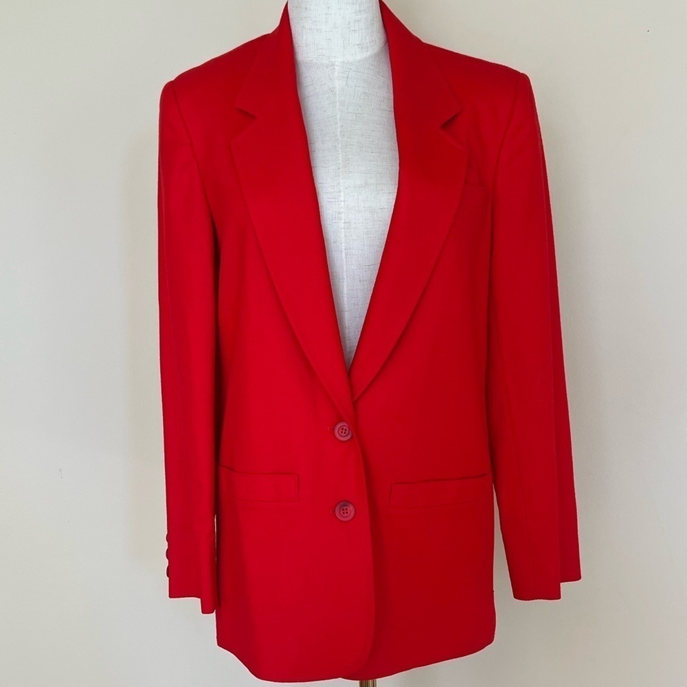 Vintage Pendleton 100% Wool Red Blazer